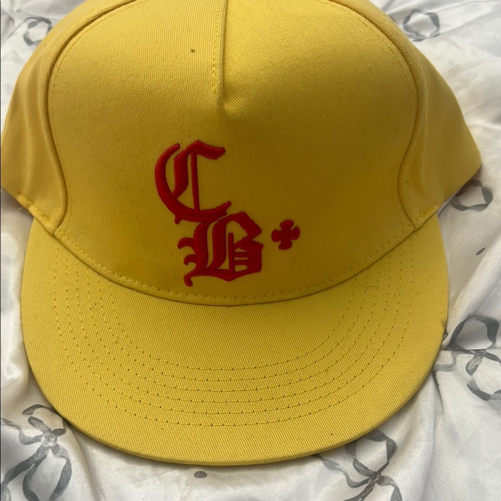 Yellow mens Cap with Red Embroidery - Picture 1 of 4